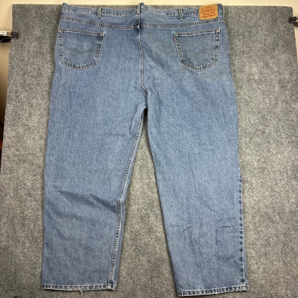 Levis 550 Relaxed Fit Tapered Leg Blue Denim Jeans Mens 56x32 01550-4886